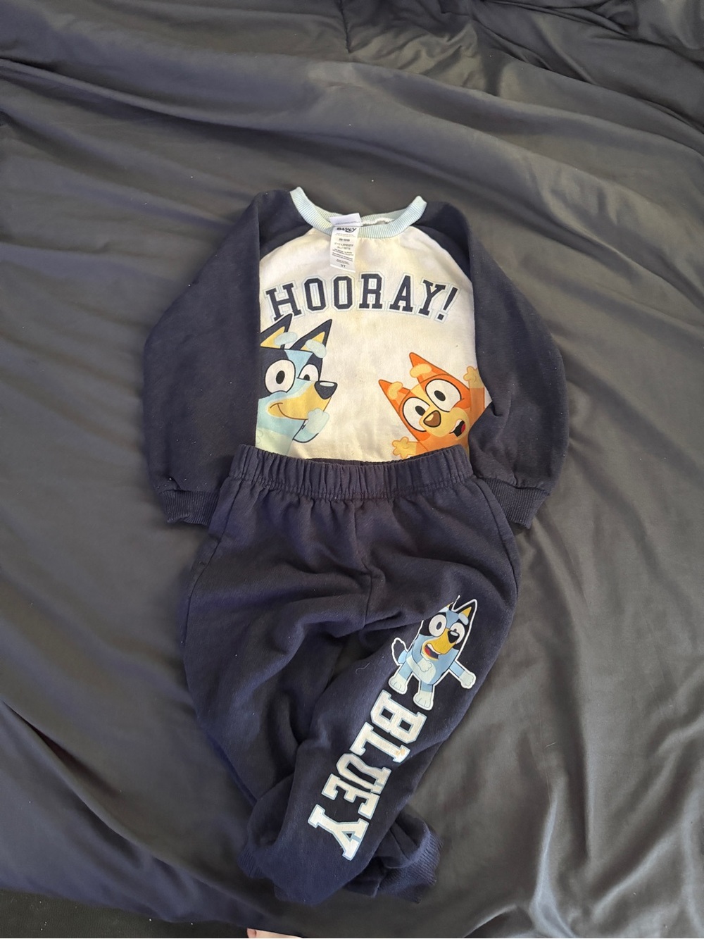 Kids Navy Fleece Bottoms - Navy